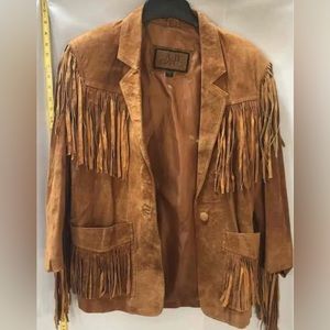 Vintage suede fringe jacket size S/M